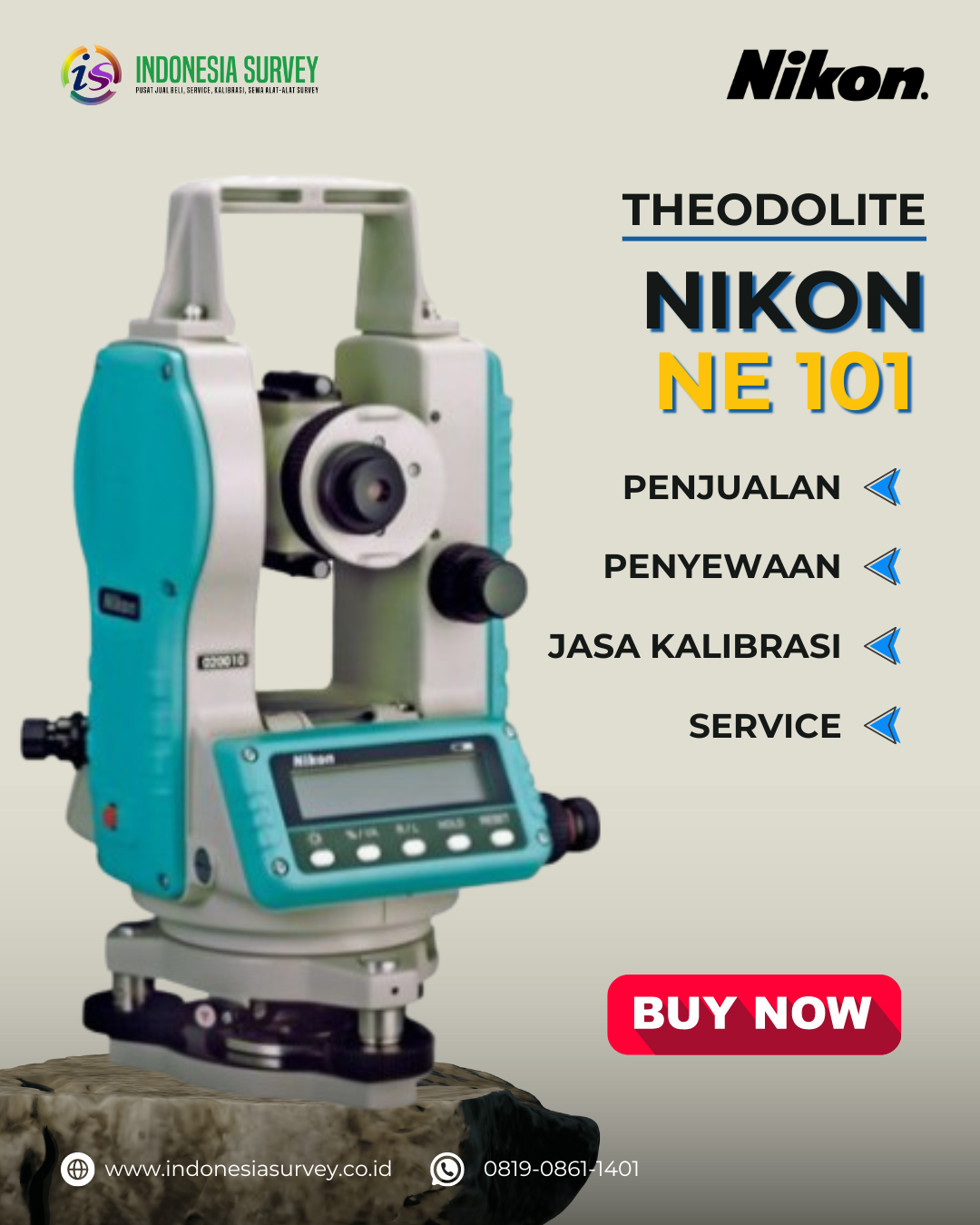 Rental Theodolite Nikon NE 101