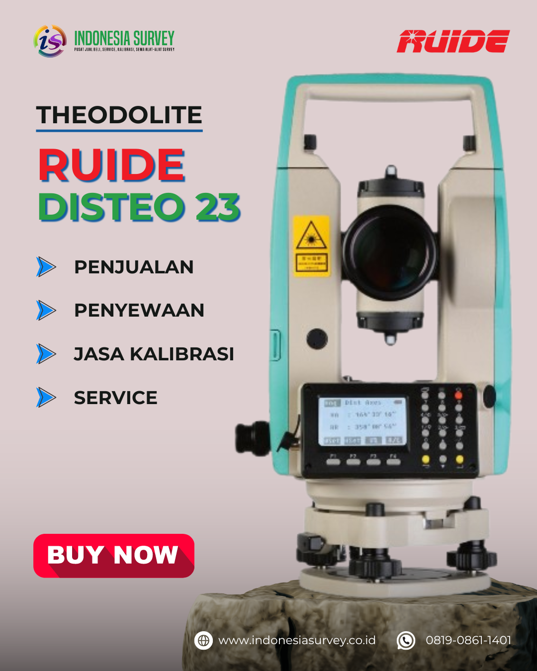 Rental Theodolite Digital Ruide Disteo 23