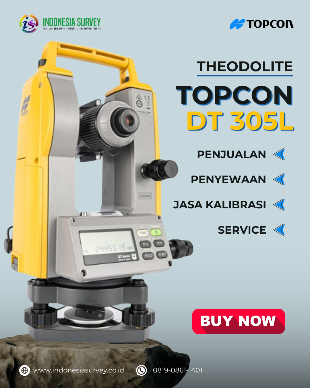 Topcon DT-305L Digital Theodolite