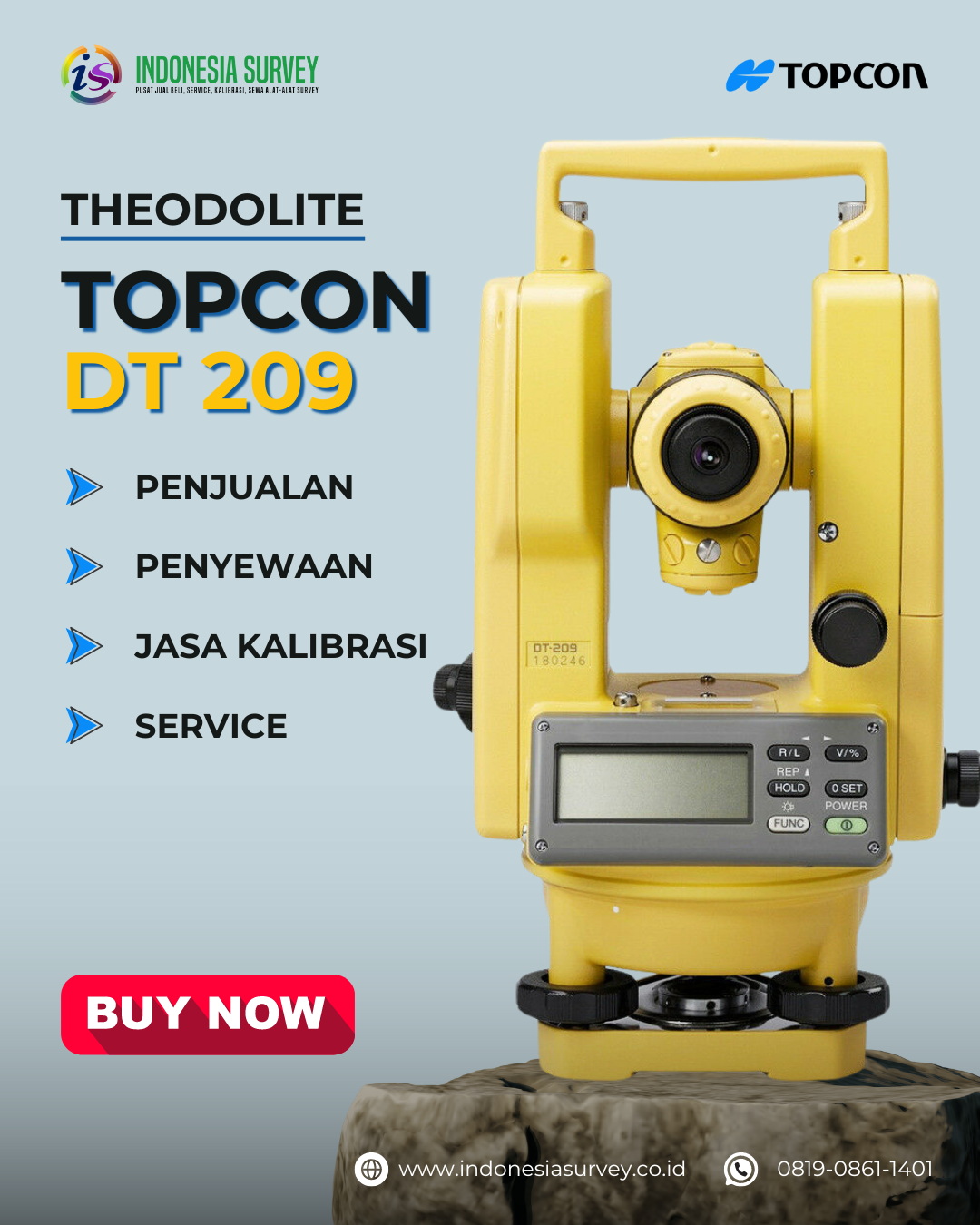 Sewa Theodolite Topcon DT 209