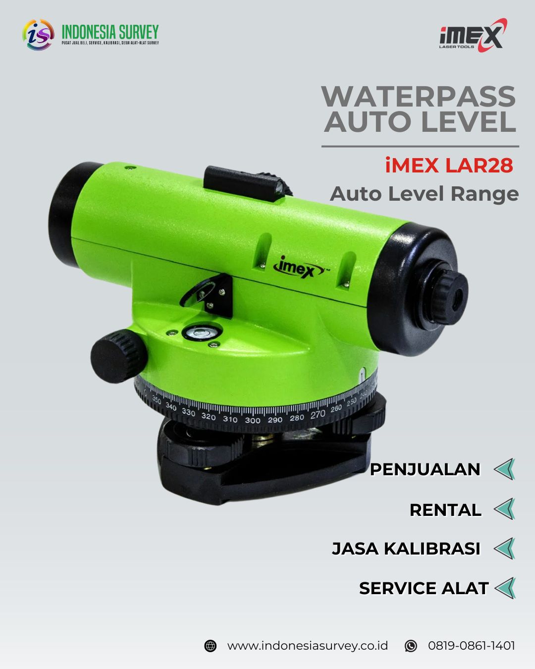 Waterpass iMEX LAR28 Auto Level Range