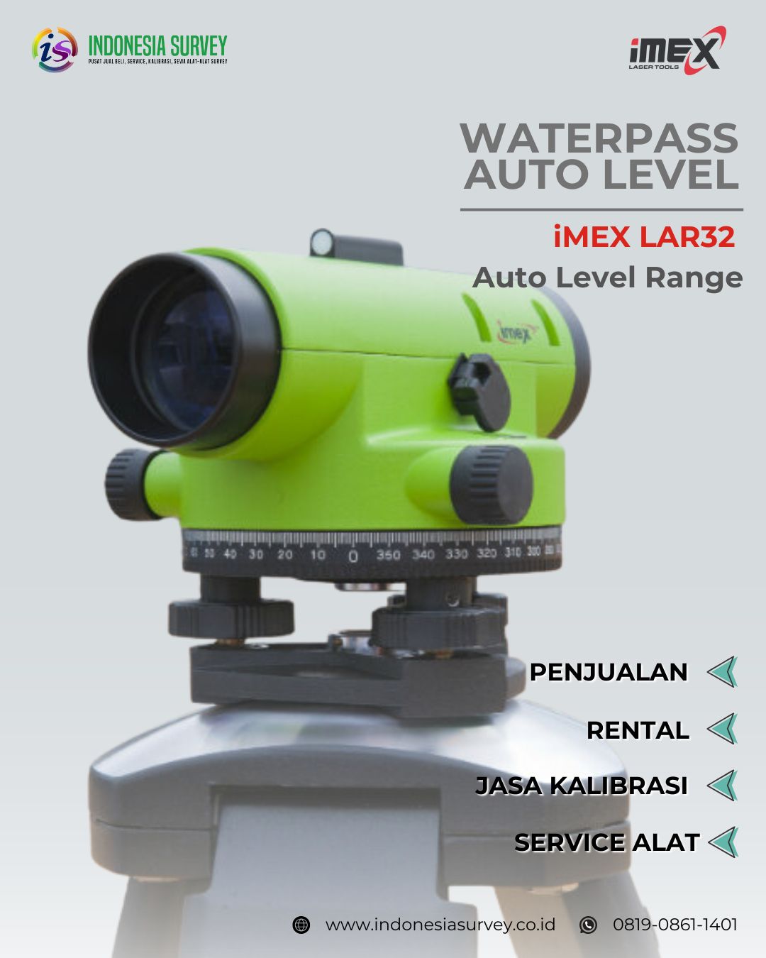 Waterpass iMEX LAR32 Auto Level Range